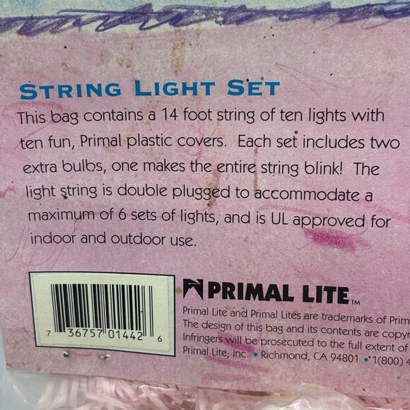 New old stock vintage Primal Lite Easter spring lambs string lights - Picture 4 of 5